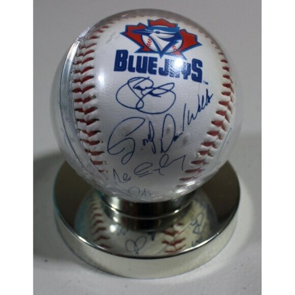 Vintage 90s Toronto Blue Jays Anniversary Honda Team Signed Baseball Collection - Picture 1 of 7